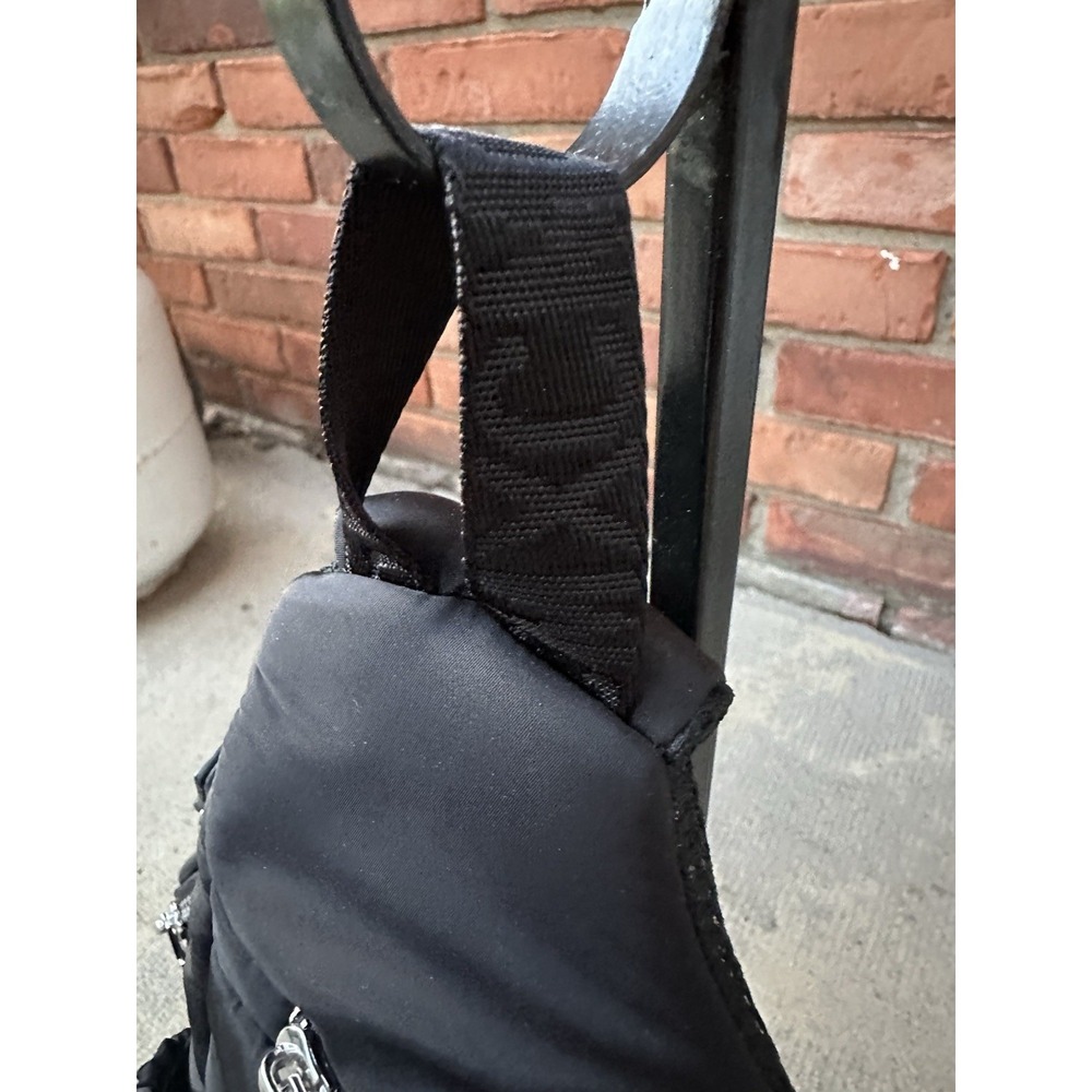 Steve Madden Aurora Quilted Sling Backpack w/ Coin Purse Black - Picture 7 of 13